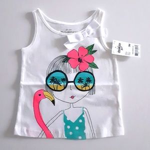 Oshkosh B'gosh girls tropical graphic tank top